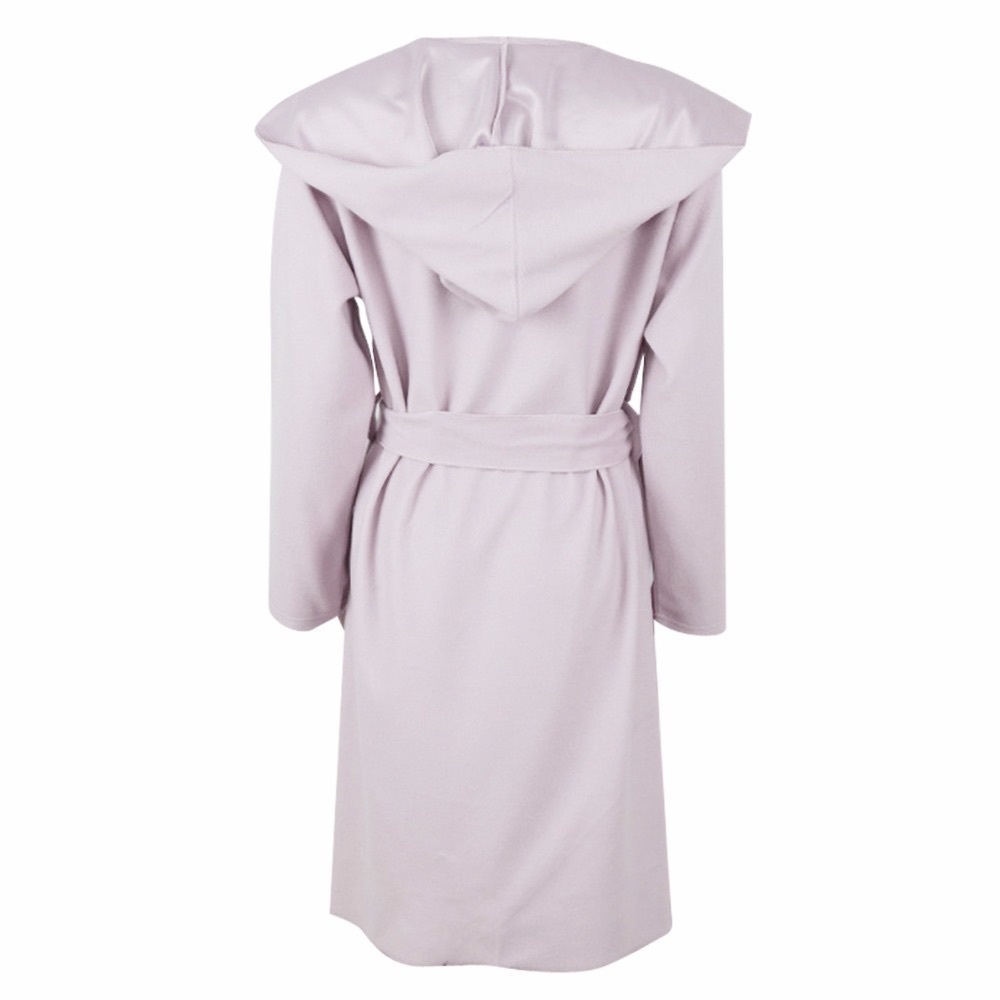 Wide Lapel Coat Tie Front Belt w Pockets Blush - Picture 7 of 8